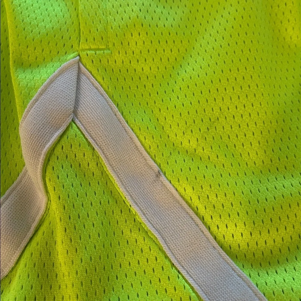 Adidas Bright Yellow Mesh Basketball Shorts. Size small, 7”